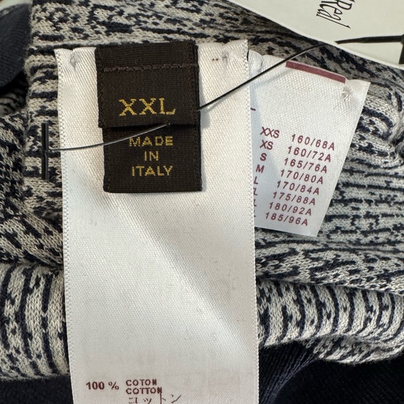 NEW LOUIS VUITTON Gradient Knit Cotton Blue Gray Sweater Size XXL - Picture 11 of 11